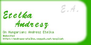 etelka andresz business card